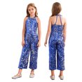 thumbnail image 1 of HULIJA Combinaison à Sequins pour Filles, Tenue de Concours Formelle, une Pièce Sans Manches, Bleu Royal 10, 1 of 7