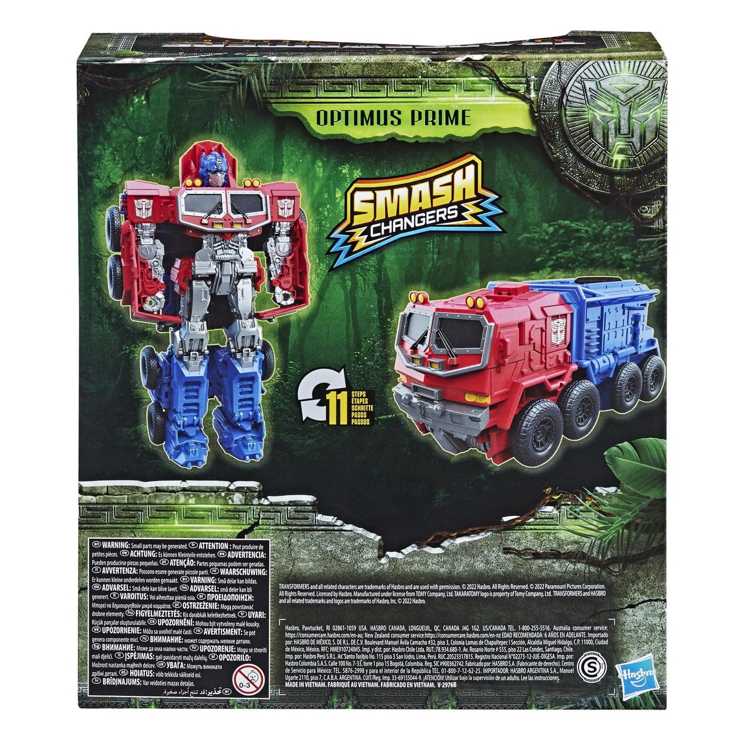 Transformers: Rise of the Beasts, figurine convertible Smash Changer Optimus Prime de 22,5 cm, à partir de 6 ans