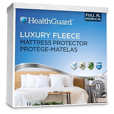 HealthGuard Protège-Matelas Imperméable en Molleton de Luxe Double Extra Long