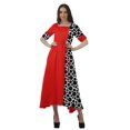thumbnail image 1 of Moomaya Robe Midi en Viscose à Imprimé Style Santoon, Encolure Dégagée, Décontractée, pour Femmes, 1 of 4