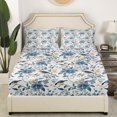 thumbnail image 3 of Erosebridal Chic Bird Print Sheet Set Queen, Retro Floral Bedding Sets Queen Size, Spring Garden Scene Room Decorative, Ultra Soft 4-Piece, 3 of 6