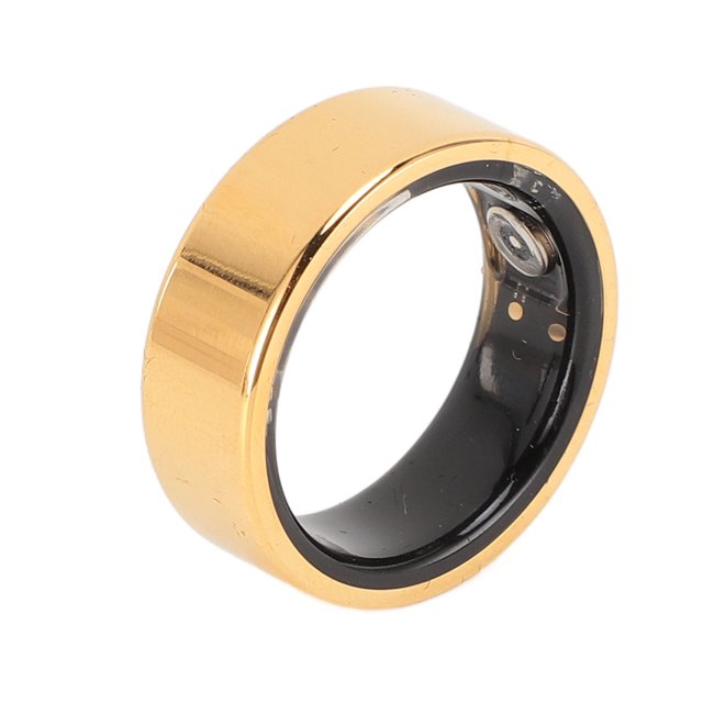 Bague Intelligente de Suivi de Santé, Surveillance de l'Exercice IP67 Résistante à l'Eau Bague de Sommeil Dorée Distance Calories pour la Marche la Course le Cyclisme le Sommeil 7,9,10,11,12