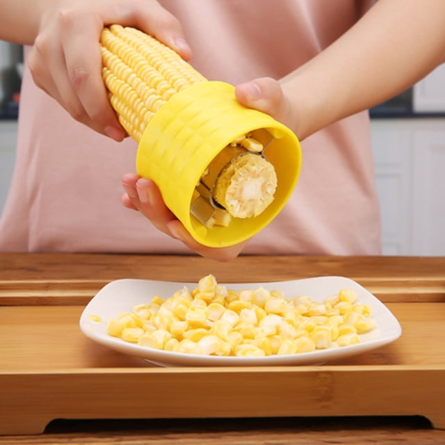 Zootealy Rabot Broyeur de Maïs en Acier Inoxydable et Plastique Outil de Cuisine Éplucheur de Maïs Broyeur Trancheur Accessoires de Cuisine Râpe pour Légumes Coupeur