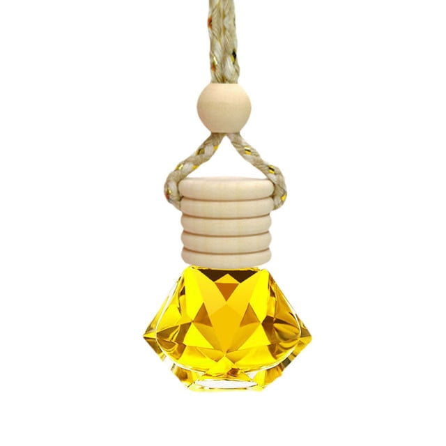 Car Hanging Diffuser - Long Lasting Aromatherapy Automobile Diffuser with Reusable Glass Bottle 15ml 6 Scents Refillable