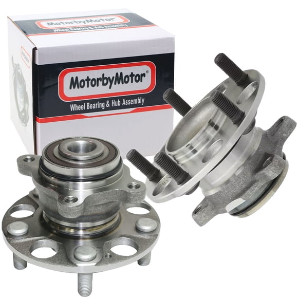 MotorbyMotor 512257 Rear Wheel Bearing and Hub Assembly with ABS 5 Lugs Fits for 2006-2011 Honda Civic (LX DX Models ONLY) Wheel Hub Assembly-2PK