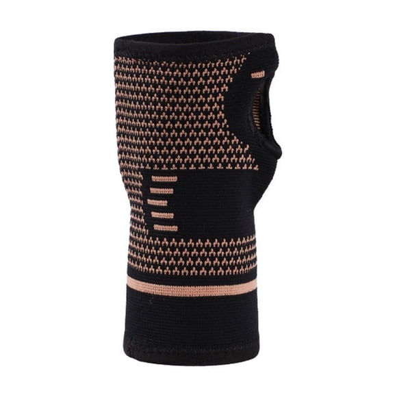 Support de Poignet Sportif en Fibre de Cuivre Tissu Tricoté Ajustement Universel Anti-Entorse Respirant Résistant aux Odeurs Favorise le Flux Sanguin pour Volleyball Basketball Football Entraînement Physique Adultes