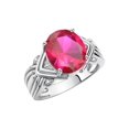 thumbnail image 3 of RYLOS Bagues pour Femmes Bague en Argent Sterling Pierre Précieuse 12X10MM et Diamants Superbe Bague pour Doigt du Milieu Ou Index Bijoux Rubis de Juillet Taille 10.5, 3 of 6