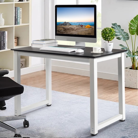 Ktaxon Bureau d'Ordinateur en Bois pour Bureau à Domicile, Table pour Portable et Écriture, 43,3 Pieds' x 23,6 Pieds' x 29 Pieds', Noir