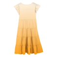 thumbnail image 5 of FhsagQ Robes Filles Été Dégradé Col Rond Manches Volantées Ligne à Étages Robe Décontractée Respirante Confortable Robe Ludique pour Enfants Tout-Petits Fête d'Anniversaire Tenue Quotidienne Jaune 8-9 Ans, 5 of 5