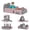 Gris, variante sur Qaba Jouets d'Escalade 12 Pcs pour Tout-Petits, Blocs d'Escalade en Mousse, Gris