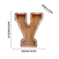 thumbnail image 4 of Wooden English Letter Savings Can with Transparent Glass Front for Coin Storage, 4 of 6