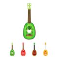 thumbnail image 4 of Fruit Children Small Guitar Toy Baby Play toy set; fruit pattern Music Ukulele Educational Learning Musical Instrument Toy,Color 4, 4 of 9