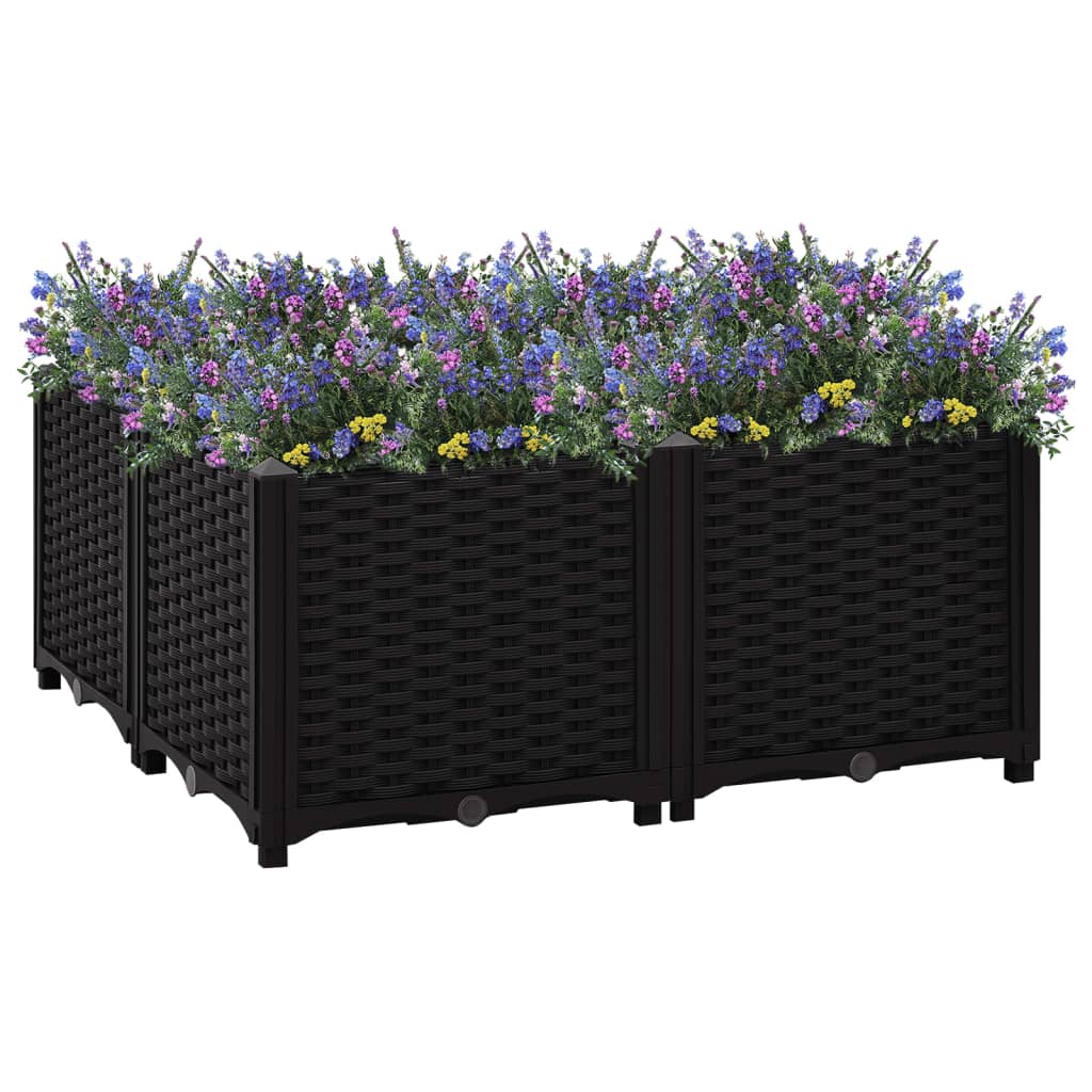 vidaXL Lit Surélevé 80x80x38 cm Polypropylène