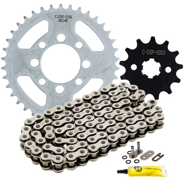 Niche Sprocket Chain Set for Kawasaki KLX110 13/38 Tooth 420 O-Ring Front Rear MK1013165