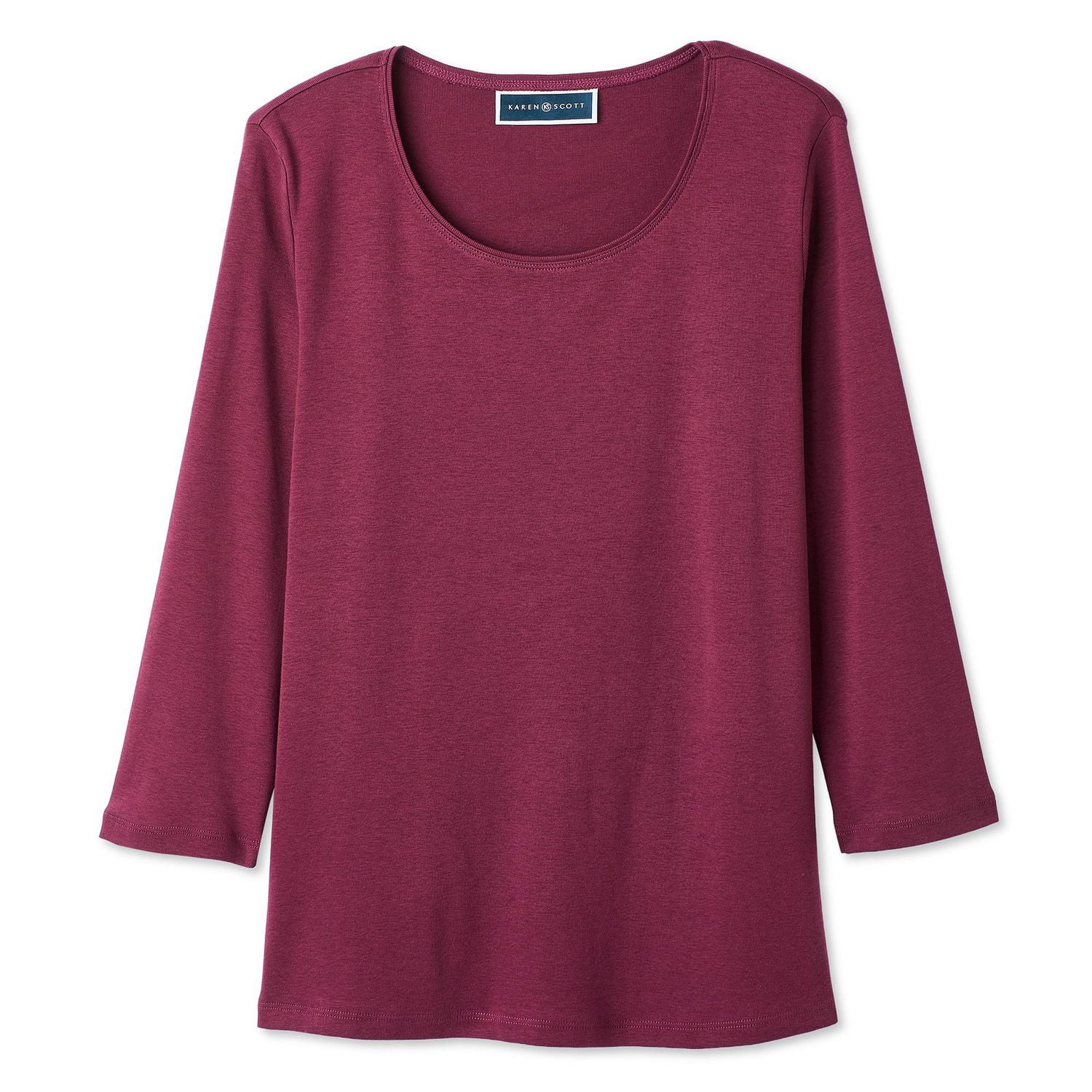 T-shirt à encolure dégagée Karen Scott pour femmes