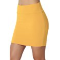 thumbnail image 1 of Jupe Tube Double Couche Taille Haute en Coton Extensible Basique pour Femmes, 1 of 7