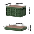 thumbnail image 3 of Meitianfacai Outdoor Camping Storage Box Folding Box Camping Organizing Box Car Trunk Storage Box Wooden Lid Clothing Storage Box 20L Capacity, 3 of 9