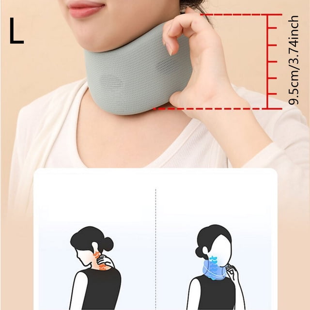 Adjustable Washable Neck Support Brace for Vertebrae Stability and Spine Pressure During Travel Work and Sleep