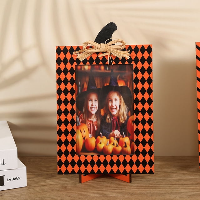 Meitianfacai Halloween Photo Frame Ornament Party Decoration Sense Photo Props Halloween Wooden Crafts