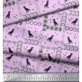 thumbnail image 2 of Soimoi Poly Crepe Fabric Geometric Shapes & Dinosaur Animal Fabric Prints by Yard 52 Inch Wide, 2 of 3