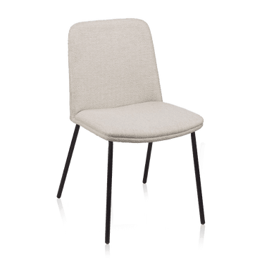 Bouclair Oatmeal Fabric and Metal Dining Chair