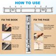 thumbnail image 4 of 9 Holes Ring Binder, B5 Notebook 15mm Binder Mechanisms, Silver, 1 Set, 4 of 7