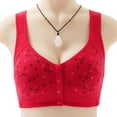 thumbnail image 2 of B91xZ Women's Plus Size Unlined Underwire Bra Adjustable Strap Scoop Neck Bra,Red 42/95, 2 of 3