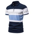 thumbnail image 1 of Aqestyerly Chemise à Rayures pour Homme à Boutons, Manches Courtes, Col Rabattu, Blouse d'Été Décontractée HWRETIE, 1 of 5