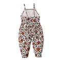 thumbnail image 4 of Zwiiyzr Tout-Petits Enfants Garçons Filles Été Mignon Imprimé Rugby Bretelles Barboteuse Combinaison Vêtements Bébé Café 5 Ans, 4 of 9