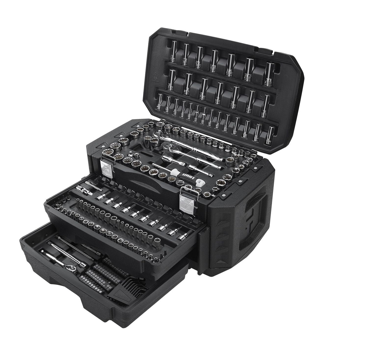 HART 215-Piece Mechanics Tool Set, Multiple Drive, Chrome Finish