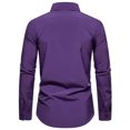 thumbnail image 4 of Chemise à Manches Longues pour Hommes, Mode Décontractée, Col Rabattu, Boutons, Chemise Blouse à Manches Longues pour Hommes, 4 of 8