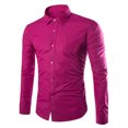 thumbnail image 1 of AherBiu Men Shirts Button down Long Sleeve Causal Regular Fitted Causal Loose Fall Winter Classic Solid Color Tee Tshirts, 1 of 2