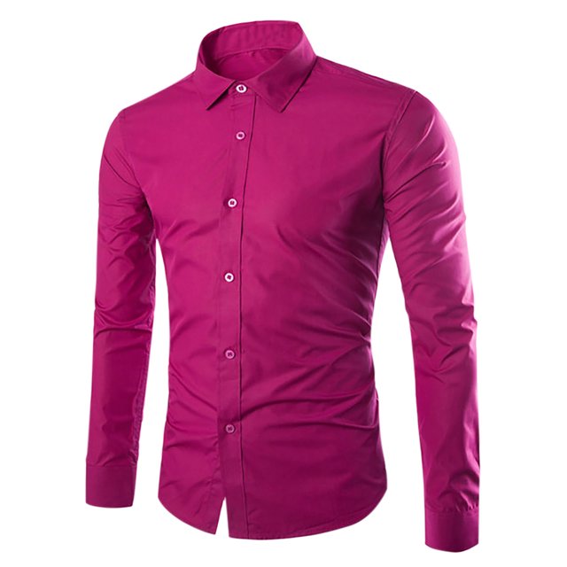 AherBiu Men Shirts Button down Long Sleeve Causal Regular Fitted Causal Loose Fall Winter Classic Solid Color Tee Tshirts