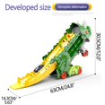 thumbnail image 4 of QUTETN Transporteur Ultime de Dinosaures Camion Transformable avec Ensemble de Piste de Course - Hirondelles à Double Transformation 4 Voitures Comprend Piste de Course et Rangement pour 12 Voitures (Vert), 4 of 8