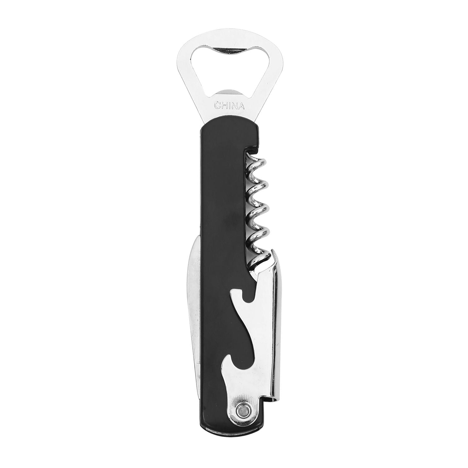 Mainstays Tire-bouchon de serveur en acier inoxydable et plastique Noir