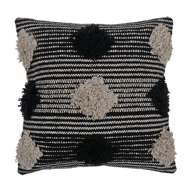 Cotton Handwoven Cushion (Pompom) - Set of 2