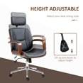 thumbnail image 4 of HOMCOM Office Chair, Swivel Desk Chair with Adjustable Height, Black, 4 of 10