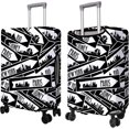 thumbnail image 3 of Travel Luggage Cover Suitcase Protector Fits 18-32 Inch Luggage Wheel Covers Patterned Travel Related Items Flower Luggage Protector Elastic Luggage Anti-scratch Suitcase Cover M, 3 of 5