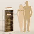 thumbnail image 3 of HOMCOM Media Storage Cabinet 8-Tier DVD Shelf with Adjustable Shelves Rustic Brown, 3 of 10