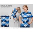 thumbnail image 5 of oneOone Viscose Jersey Blue Fabric Check Sewing Craft Projects Fabric Prints By Yard 60 Inch Wide, 5 of 5