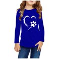 thumbnail image 2 of Birdeem Chemises à Manches Longues pour Filles Chemises à Manches Longues Imprimés Mignons Col Rond Hauts Blouses Décontractées Habillées Vêtements Chemises à Manches Longues pour Filles, 2 of 4