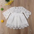 thumbnail image 4 of MesaSe Famille Tenues Assorties Fleur 3/4 Manches Dentelle Floral Mini Robe Tutu Sundress, 4 of 6