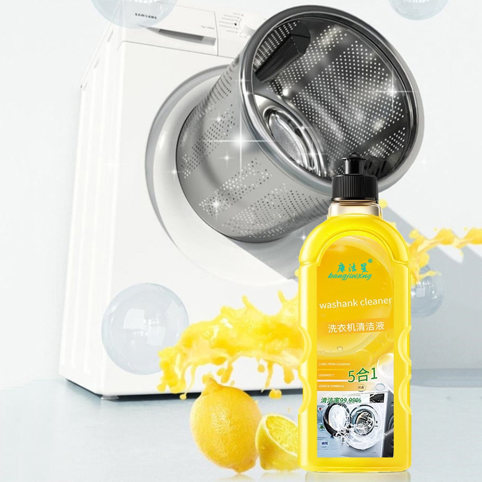 Chmadoxn Household Cleaners 500ml Washing Machine Cleaning Liquid Washing Machine Tank Cleaner Lemon Drum Wheel Washing Machine Cleaner 500ml bottle of detergent
