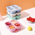thumbnail image 3 of 4 Pcs Boîtes à Collation avec 4 Compartiments Réutilisables à Couvercle Facile à Ouvrir Contenants à Collation pour Enfants Adultes Contenants Empilables de Rangement pour Aliments pour l'École la Maison le Voyage, 3 of 8