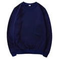 thumbnail image 1 of vdgthytj Men's Crewneck Sweatshirt Long Sleeve Basic Solid Color Shirts Fall Fleece Loose Pullover Streetwear, 1 of 3