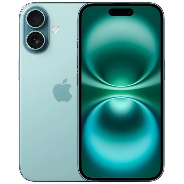 Refurbished Apple iPhone 16 - 256GB – Teal – 48MP Dual Rear & 12MP Front Camera - Fully Unlocked Smartphone - Excellent Condition
