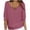 Hot Pink, variant on biudgviw Womens Plus Size Tops Loose 3/4 Sleeve Pullover Sweaters Oversized Soft V Neck Casual Shirts Fashion Clothing