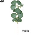 thumbnail image 1 of 10Pcs/Set Green Artificial Eucalyptus Leaf Plants Wreath for Christmas Decor, 1 of 10