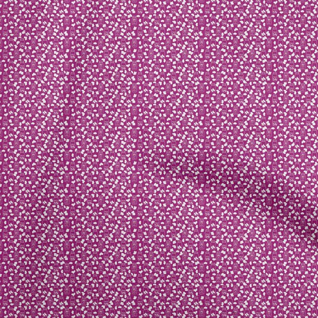 oneOone Georgette Viscose Purple Fabric Random Sewing Material Print Fabric By The Yard 42 Inch Wide