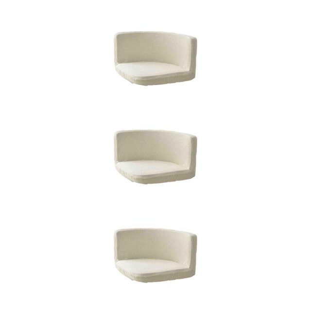 kurtrusly Trilateral Chair Covers Wide Application And Strong Elastic Chair Protection Made Easy Polyester Cover Chairs Decoration off-white 3Set